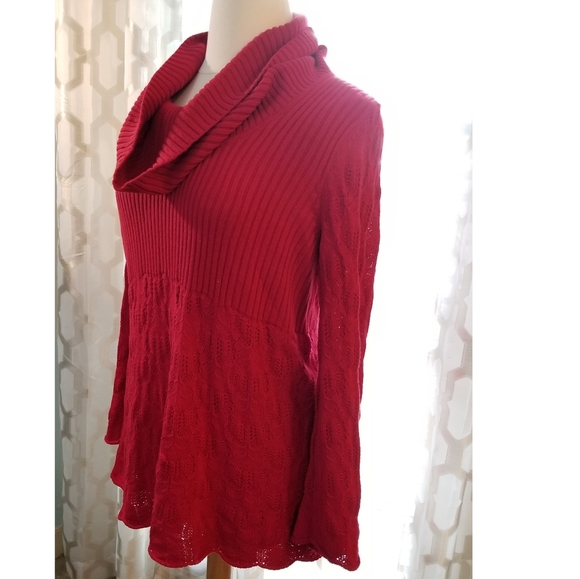 Style & Co. Cowl Neck Swing-Hem Sweater Plus Size - Picture 3 of 7